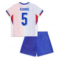 France Jules Kounde #5 Replica Away Minikit Euro 2024 Short Sleeve (+ pants)